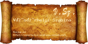 Vásárhelyi Szabina névjegykártya