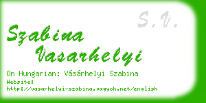 szabina vasarhelyi business card